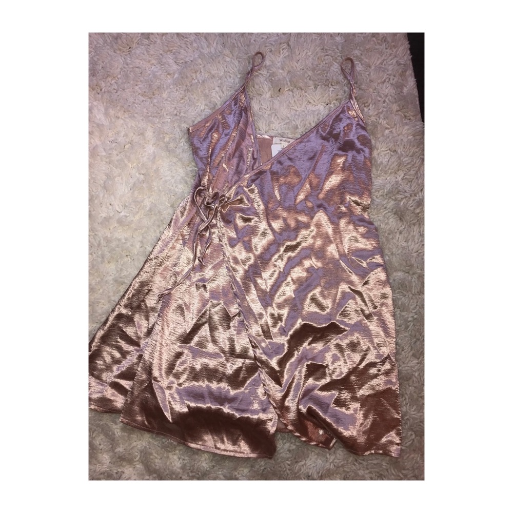 Blush Satin Slip Dress •Size L•
